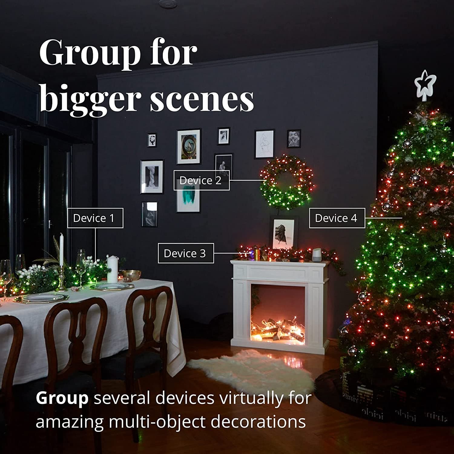 Catena luminosa Twinkly Smart a led RGB decorazione natalizia - 4