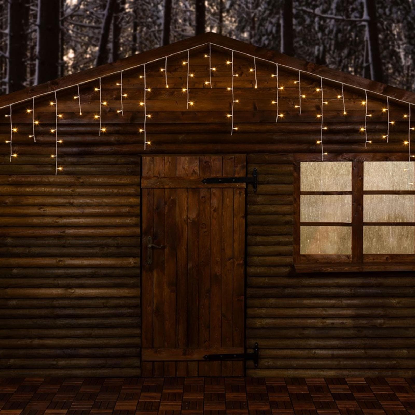 Cascata luminosa per esterno stalattite a led, decorazioni di natale in movimento h 75 cm - 4