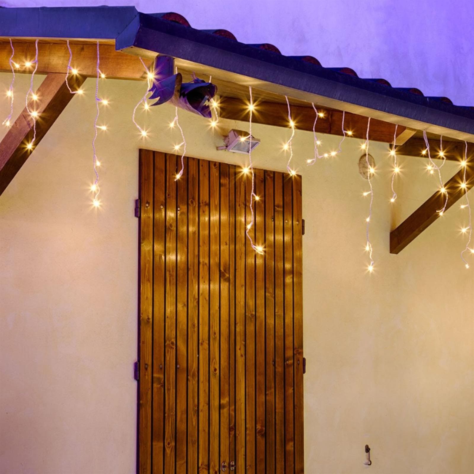 Cascata luminosa per esterno stalattite a led, decorazioni di natale in movimento h 75 cm - 5