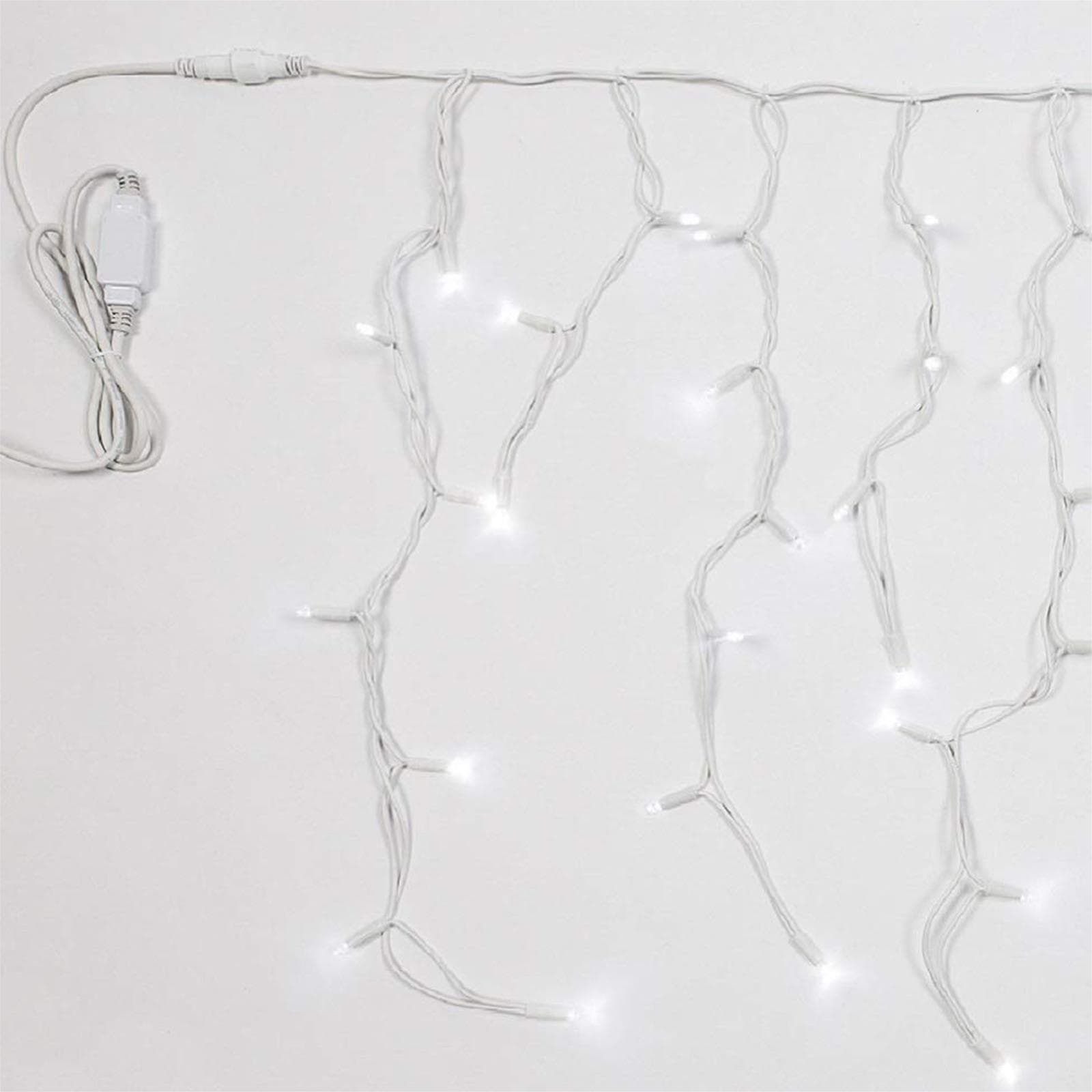 Cascata luminosa per esterno stalattite a led, decorazioni di natale in movimento h 75 cm - 7