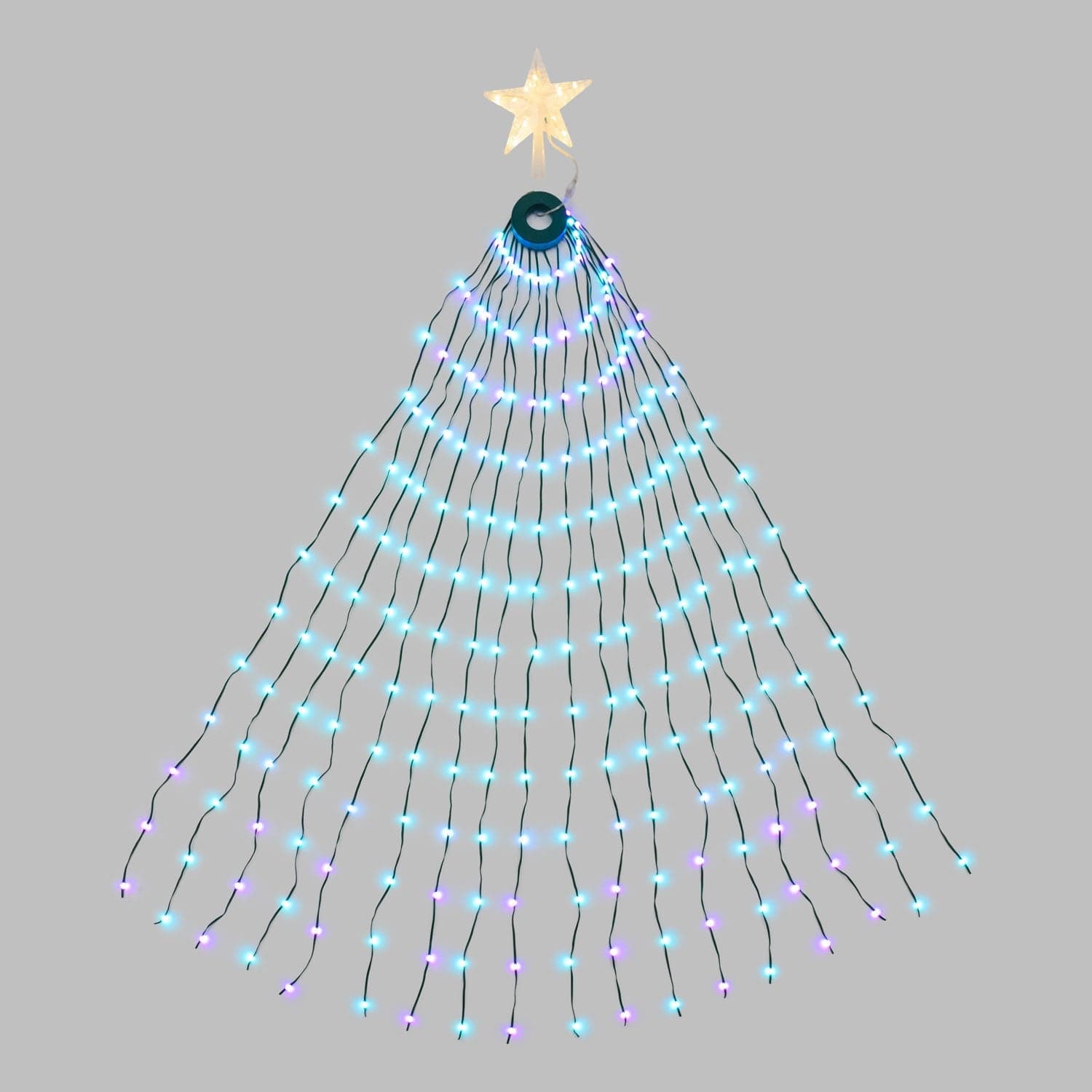Tenda mantello verde con puntale a stella per albero di Natale da H180cm - 11