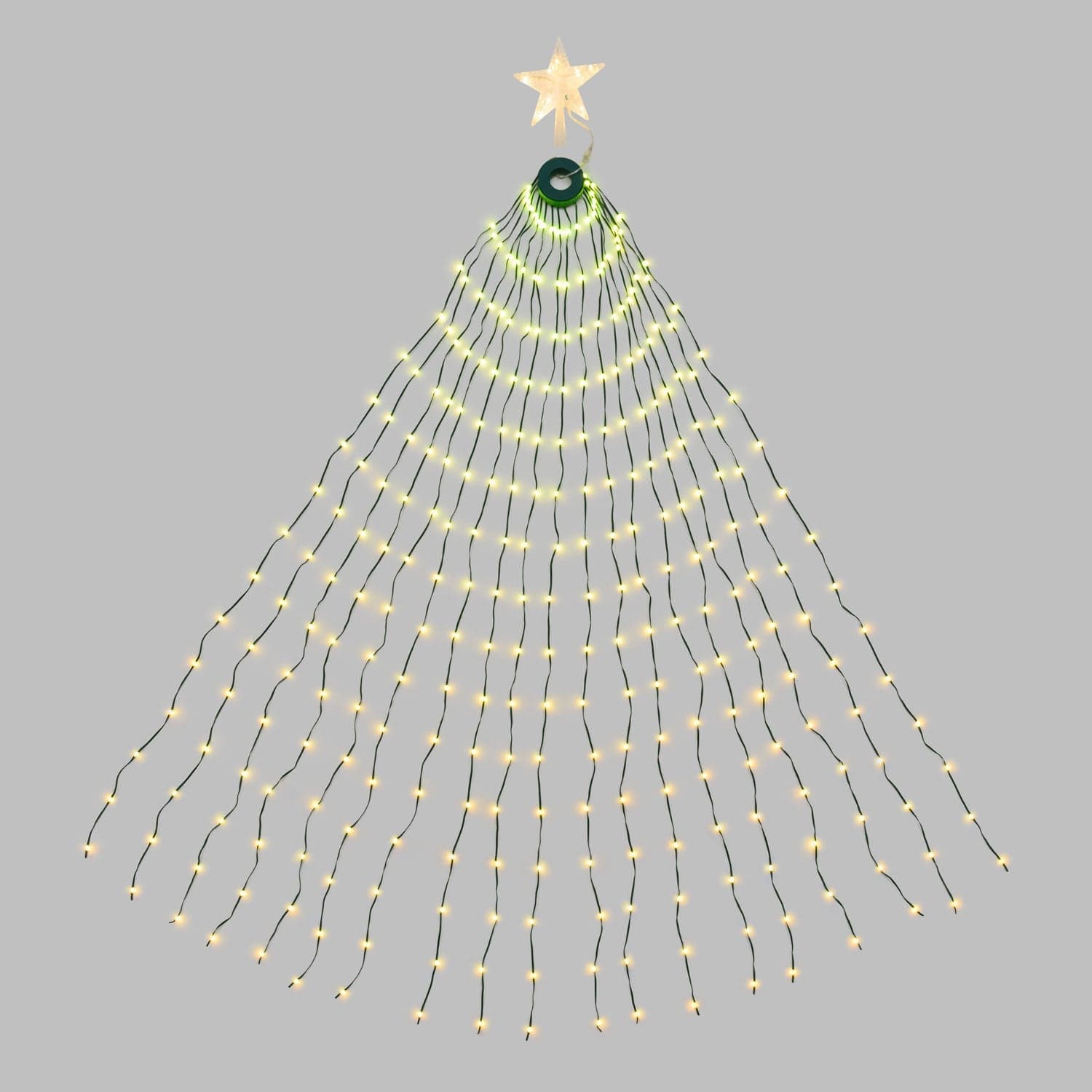 Tenda mantello verde con puntale a stella per albero di Natale da H180cm - 12