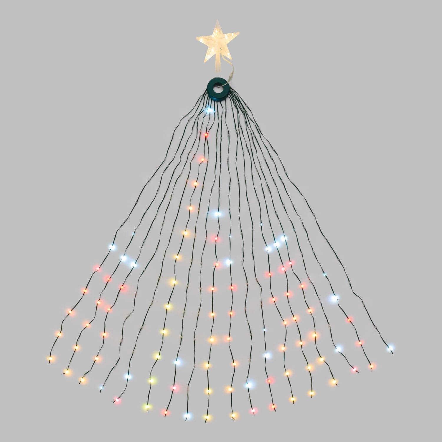 Tenda mantello verde con puntale a stella per albero di Natale da H180cm - 3