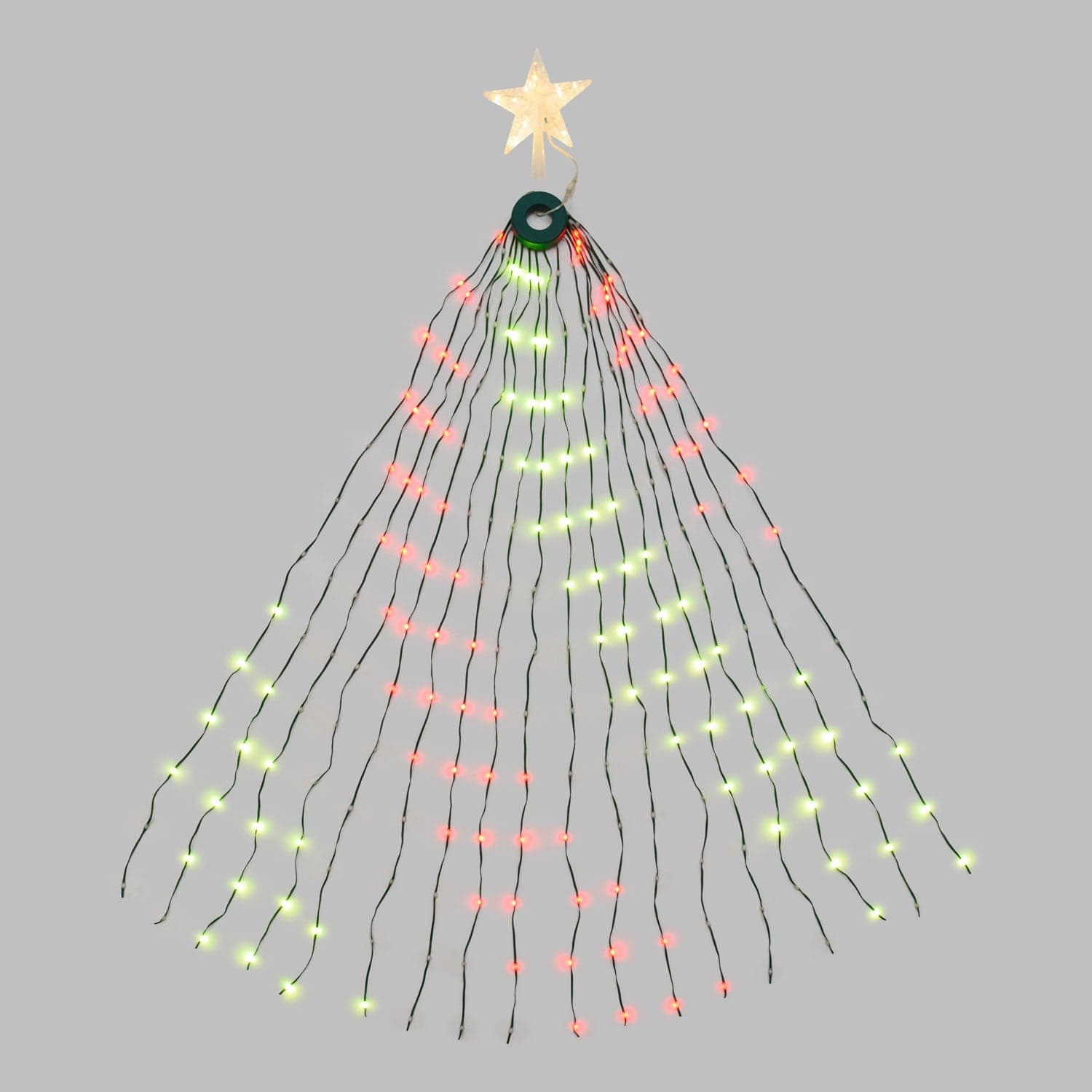 Tenda mantello verde con puntale a stella per albero di Natale da H180cm - 4