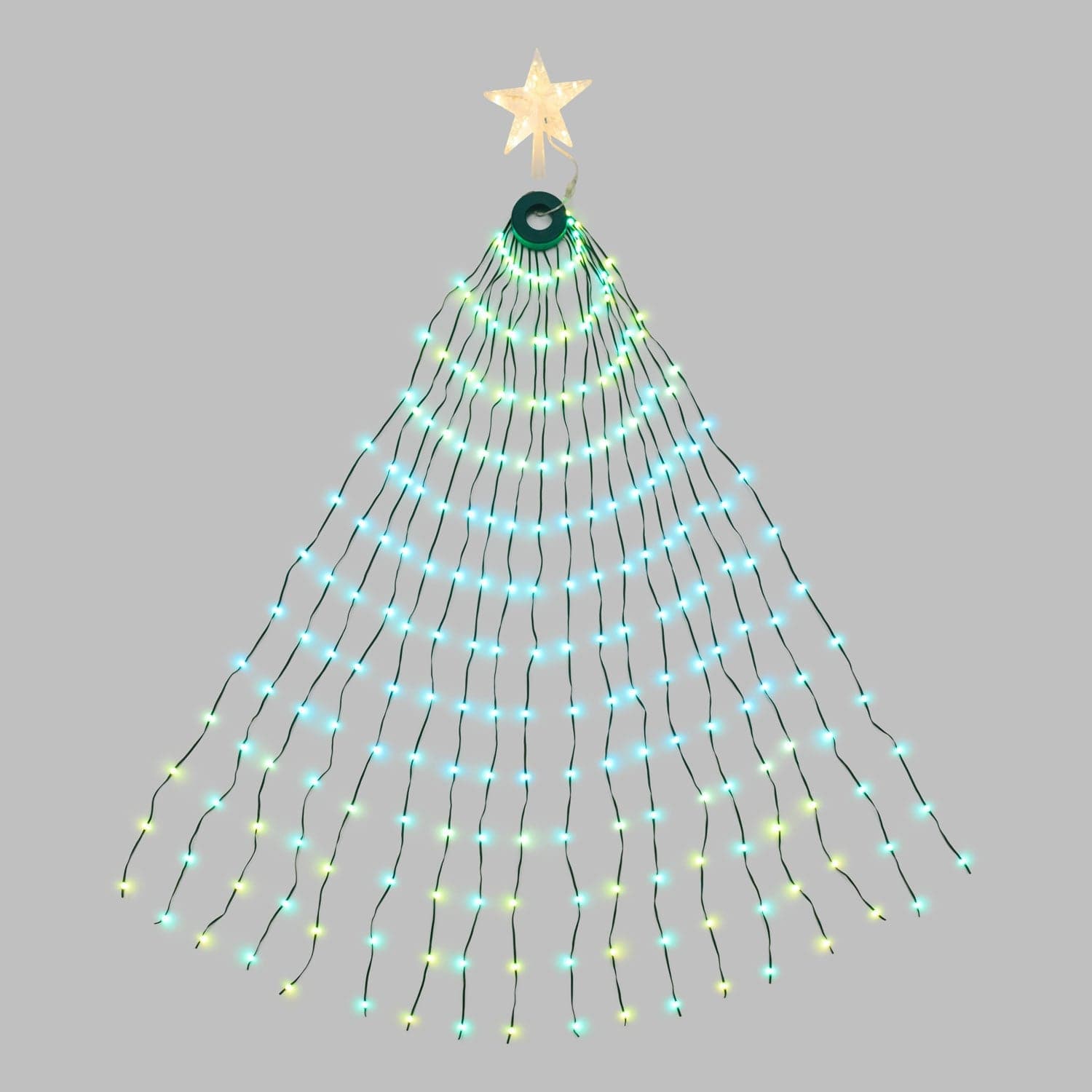 Tenda mantello verde con puntale a stella per albero di Natale da H180cm - 9