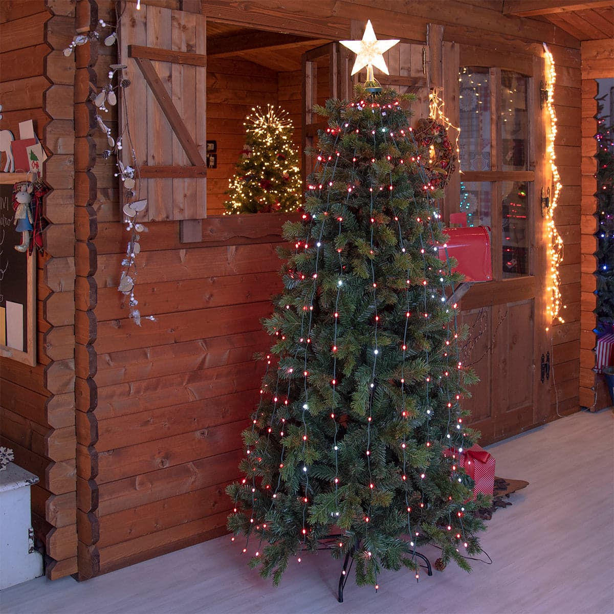 Tenda mantello per albero gocce di luci led per alberi da esterno - 3