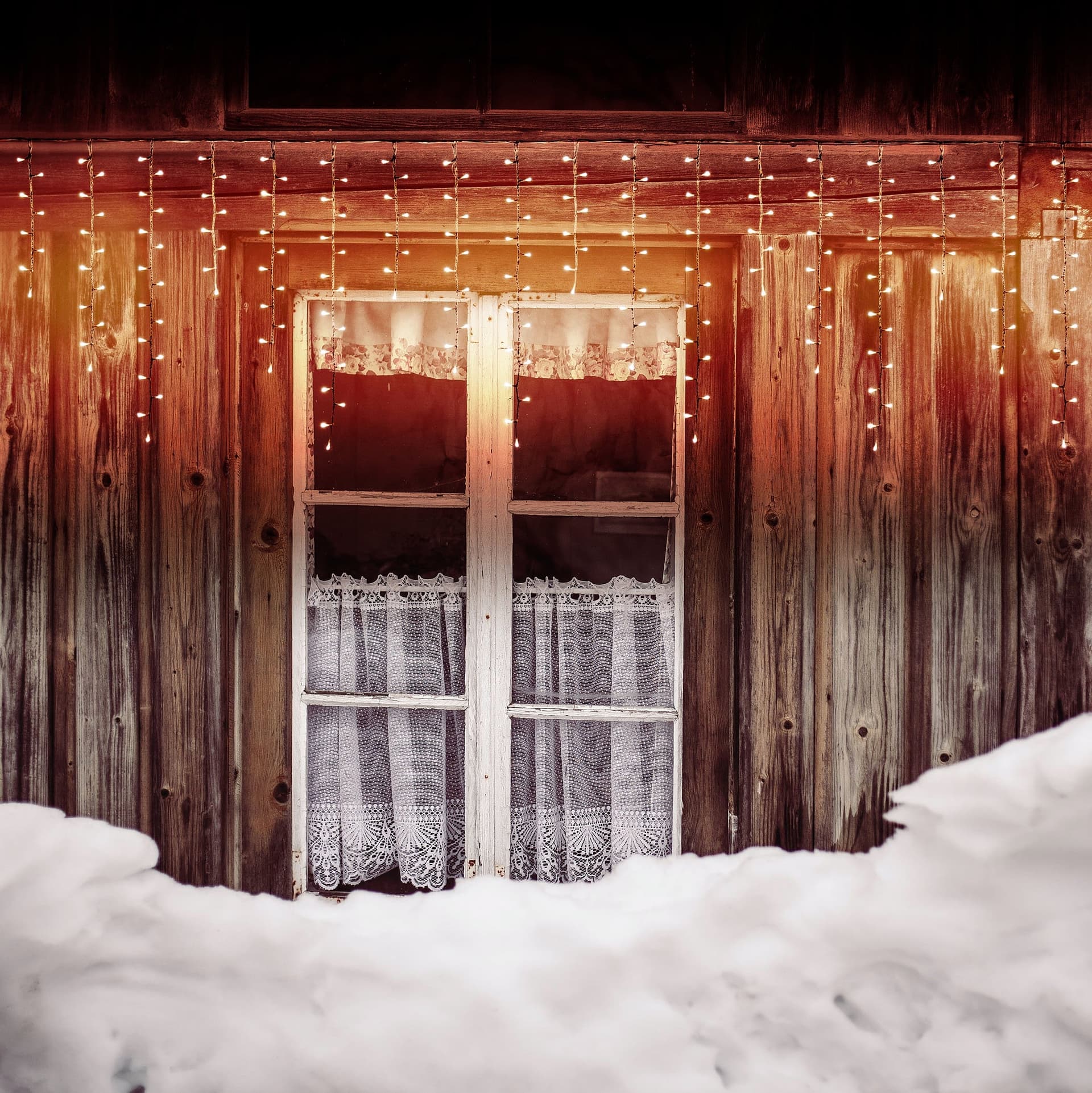 Cascata effetto Nevicata luci a led per esterno decorazione natalizie h 80 x 360 cm - 2