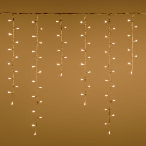 Cascata effetto Nevicata luci a led per esterno decorazione natalizie h 80 x 360 cm - 5