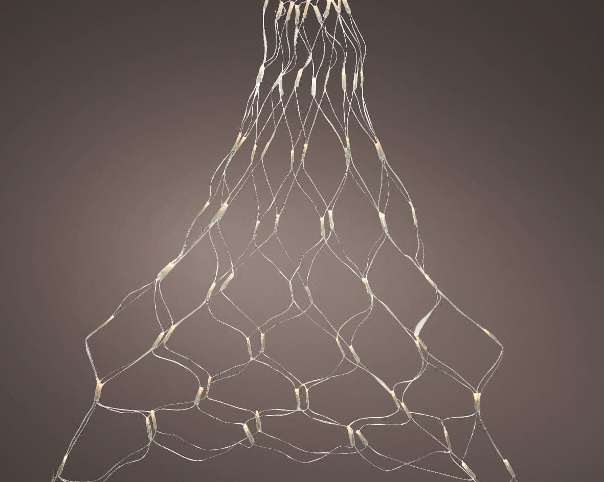 Rete decorativa a LED luminosi luce calda per esterno cavo trasparente - 3