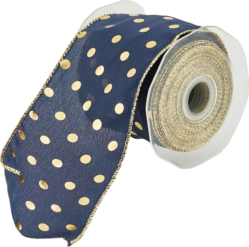 Nastro a pois per decorazioni e confezioni natalizie, da 60 mm x 10 metri - 3