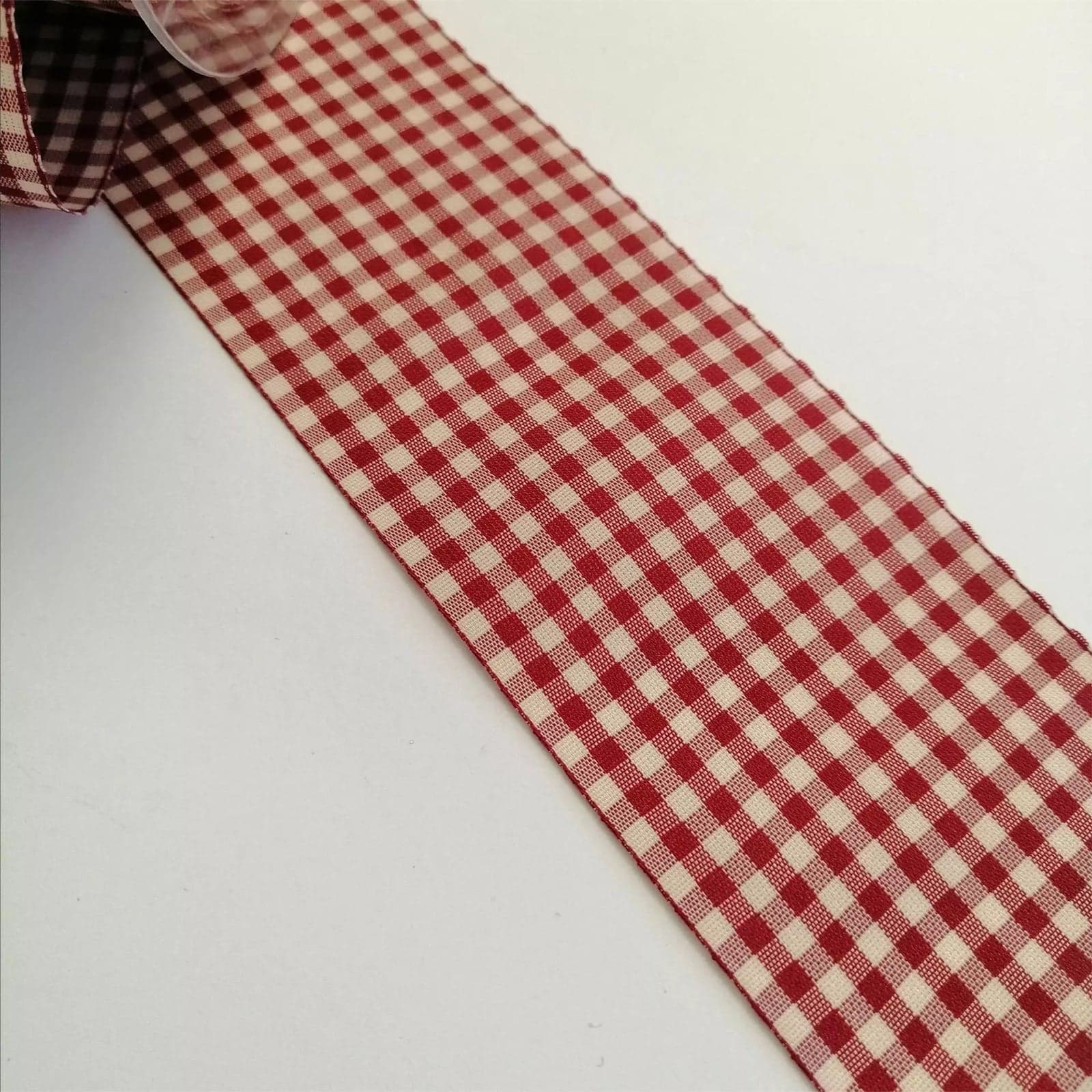 Nastro a quadretti per regali decorazioni e fai da te da 60 mm x 25 metri - 3