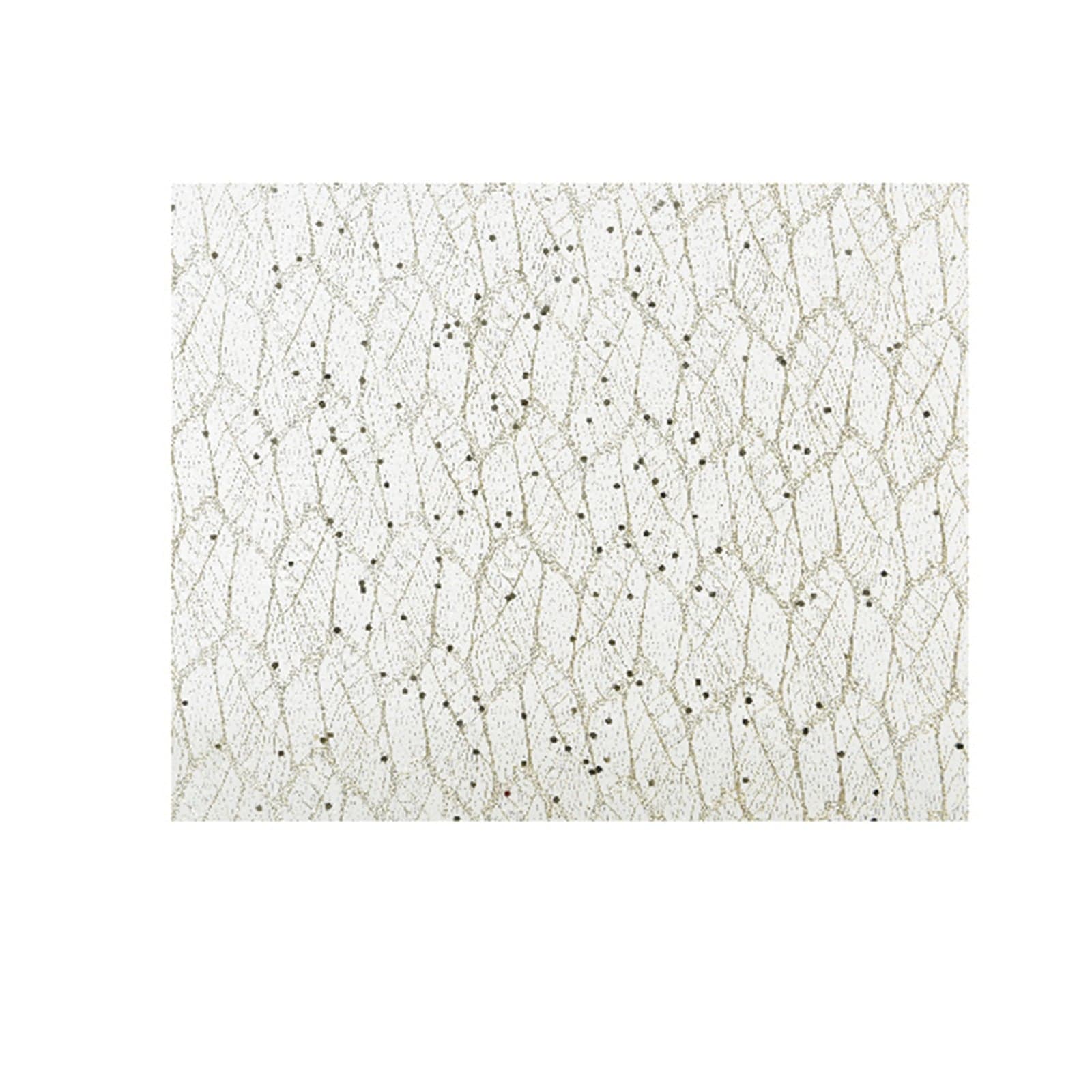Tessuto oro retinato per decorazioni natalizie con glitter da 200 cm - 3