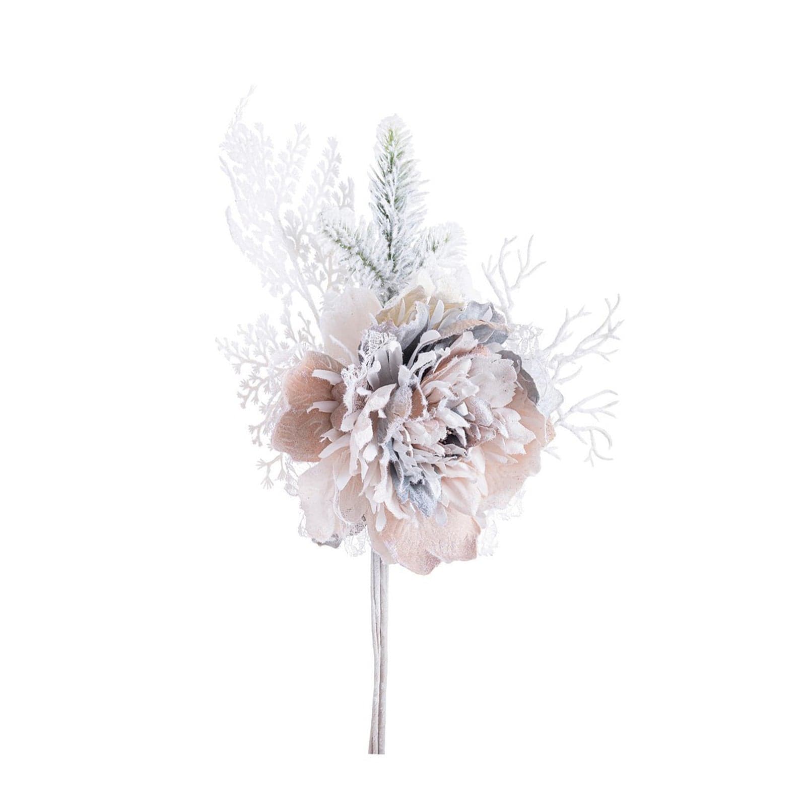 Rametto decorativo "Ginny" innevato per interni ed esterni h 52 cm - 2