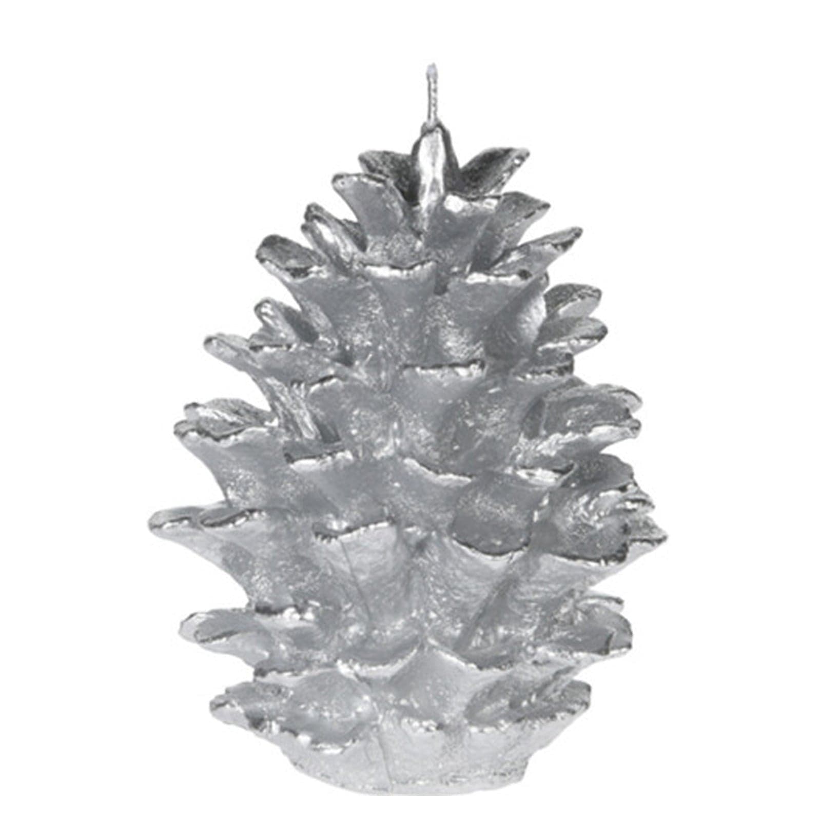 Candela a Pigna decorazione natalizia per centri tavola e ingresso h 13 cm - 3
