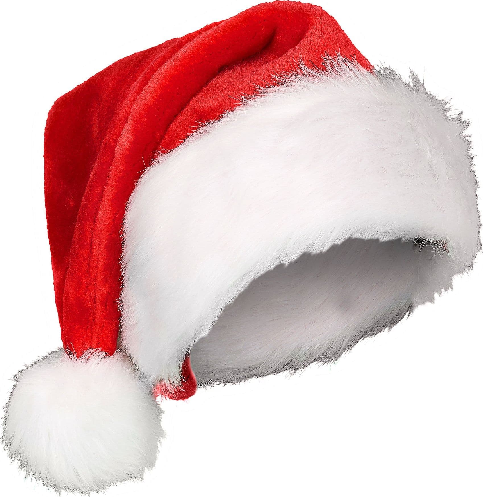 Cappello e Barba da Babbo Natale per Adulto in velluto rosso e bianco - 2