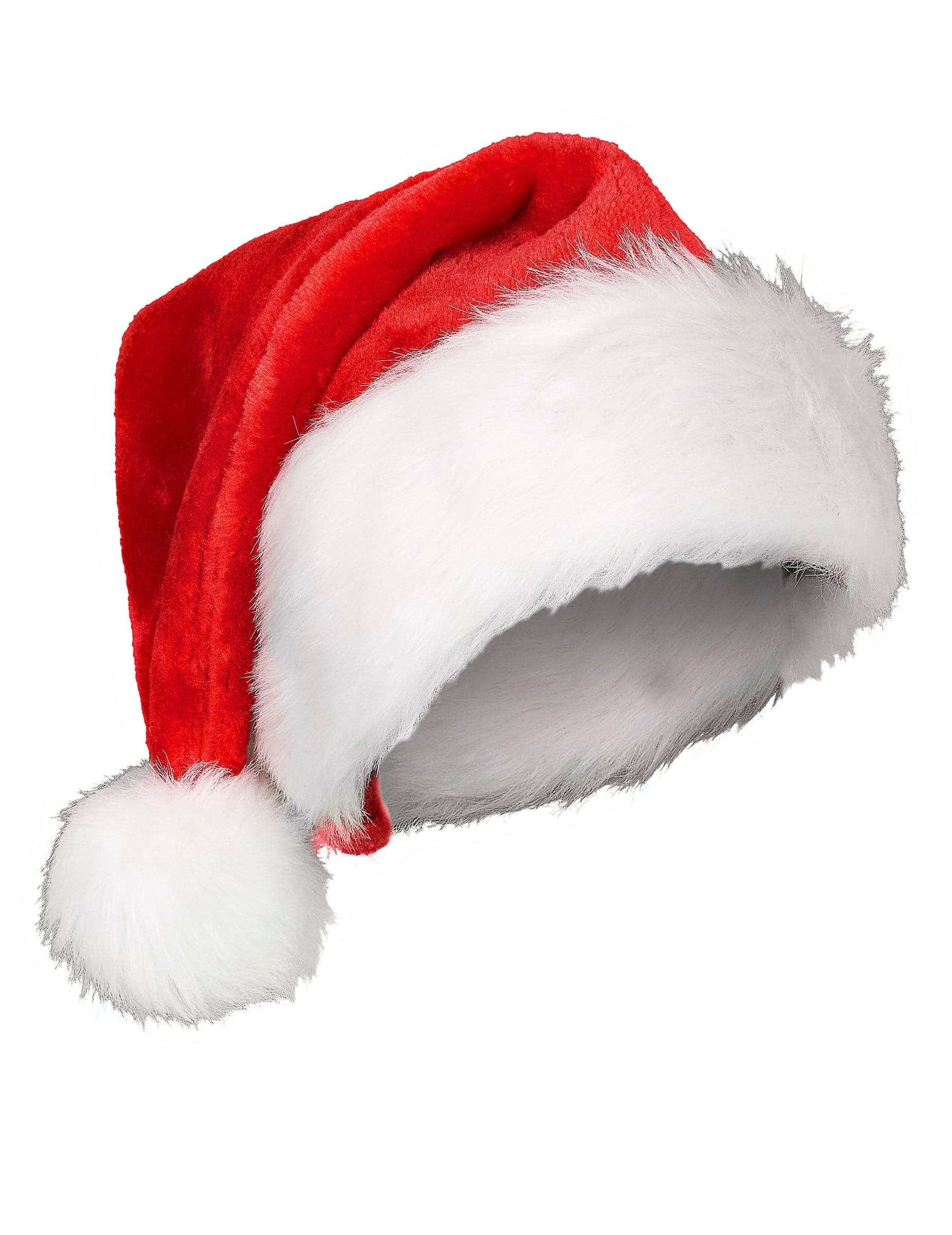 Cappello e Barba da Babbo Natale per Adulto in velluto rosso e bianco - 2