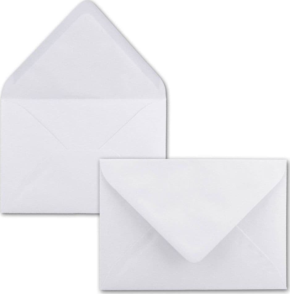Buste con bigliettini per auguri natalizi tinta unita bianchi 10 pezzi - 2