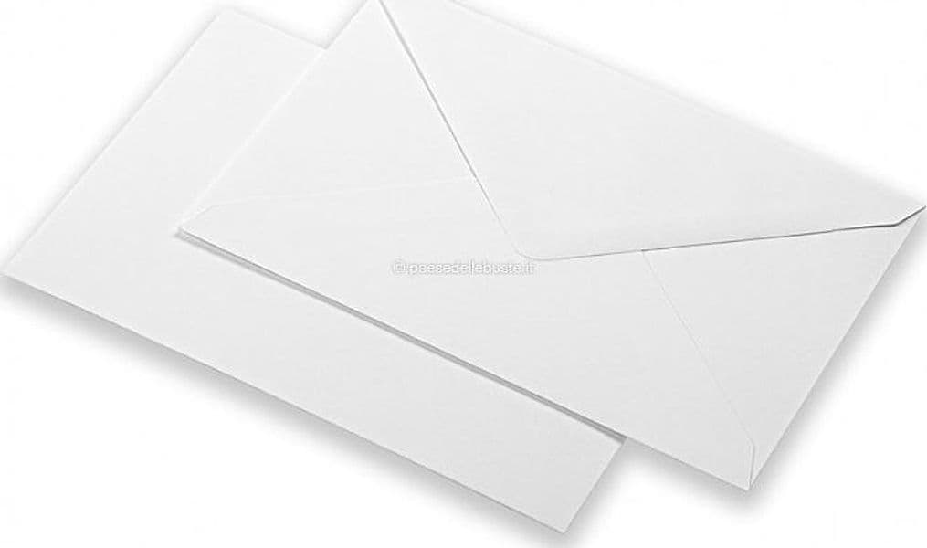Buste con bigliettini per auguri natalizi tinta unita bianchi 10 pezzi - 3
