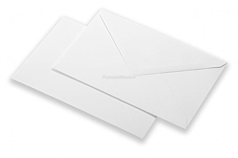 Buste con bigliettini per auguri natalizi tinta unita bianchi 10 pezzi - 3
