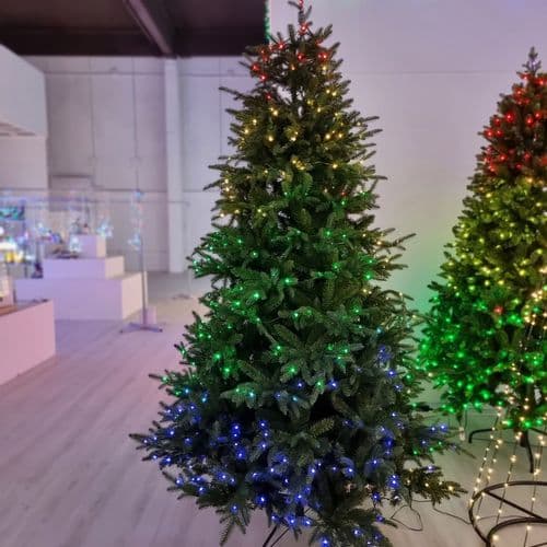 Albero di natale con 550 gocce led RGB in PE Effetto Real Touch h 230 cm - 4