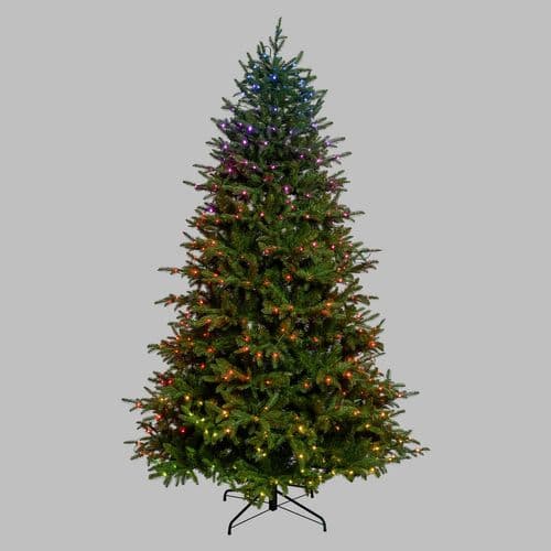 Albero di natale con 550 gocce led RGB in PE Effetto Real Touch h 230 cm - 5