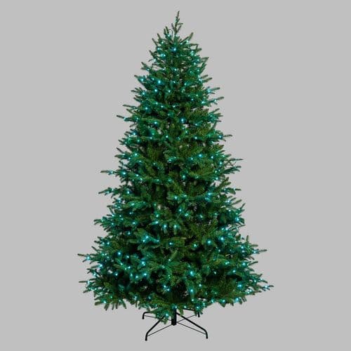 Albero di natale con 550 gocce led RGB in PE Effetto Real Touch h 230 cm - 9