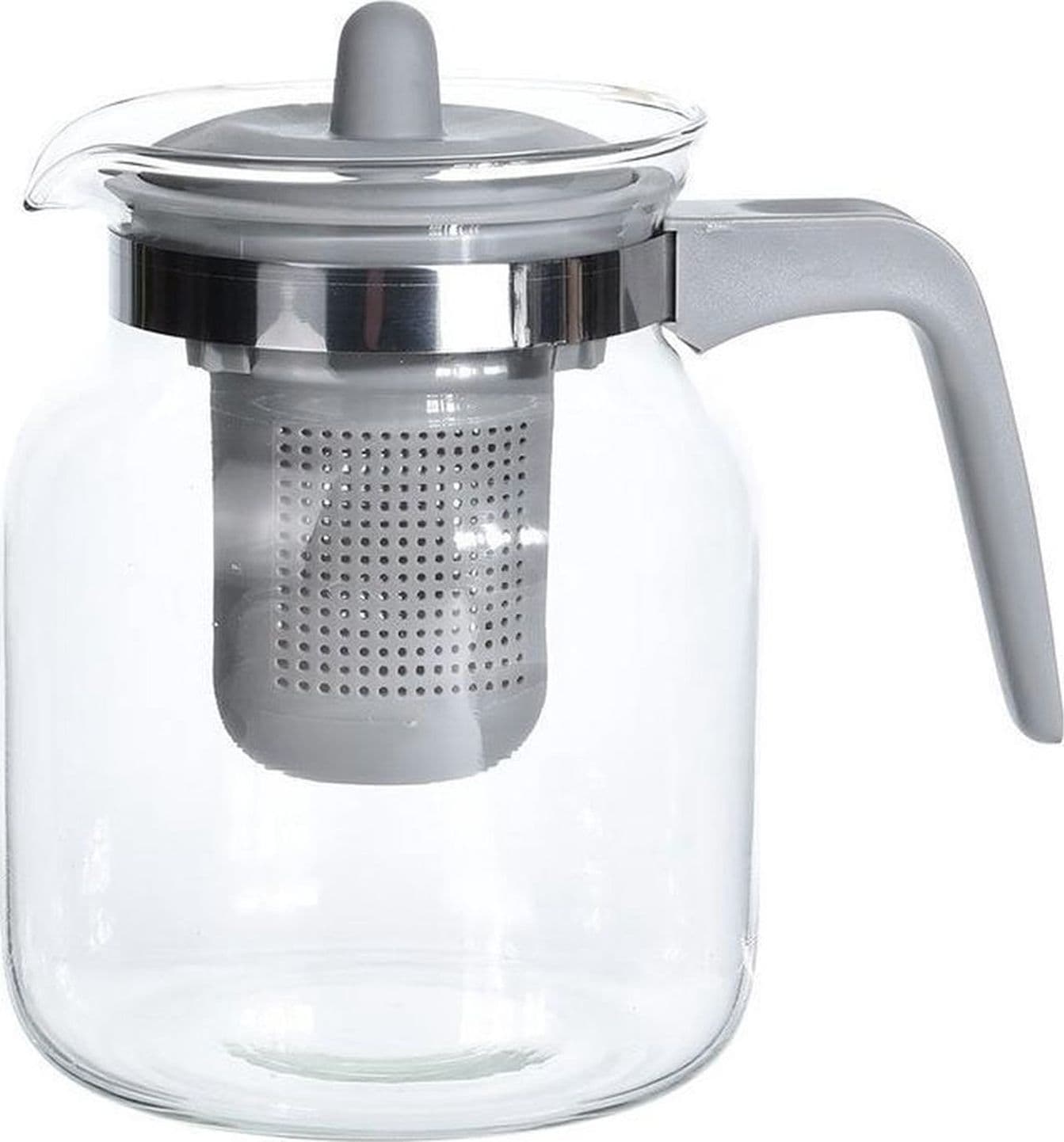 Teiera in vetro per tè caldo con manico in plastica e filtro 1500 ml - 2