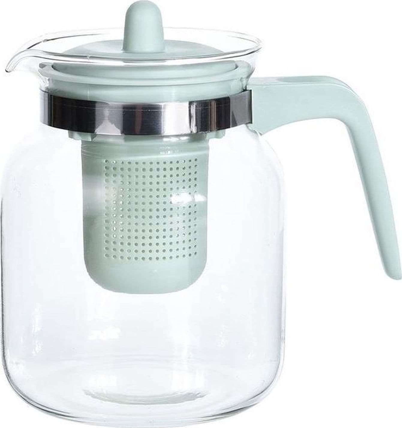 Teiera in vetro per tè caldo con manico in plastica e filtro 1500 ml - 3