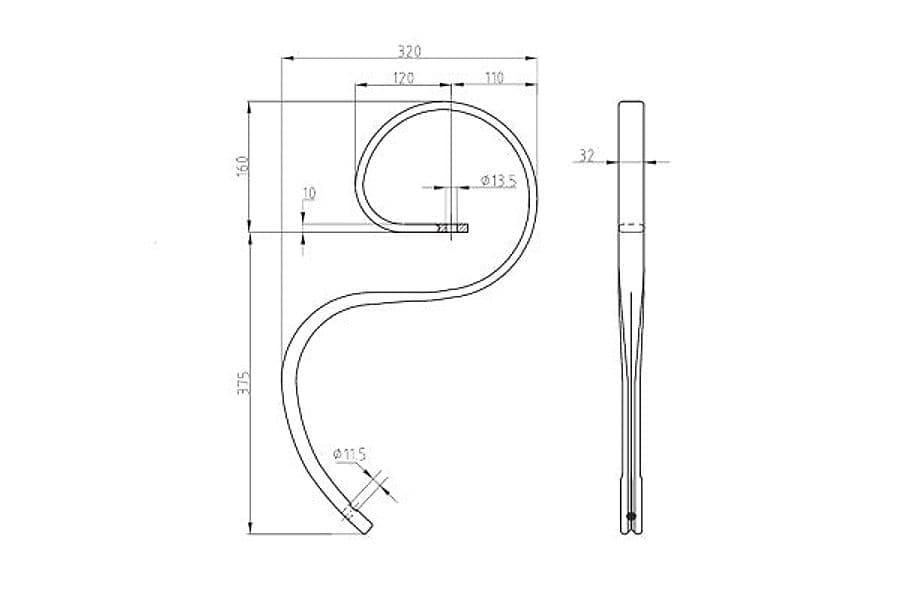 Molla Flex per vibro coltivatore 32 x 10 modello alto 37 cm in acciaio resistente - 3