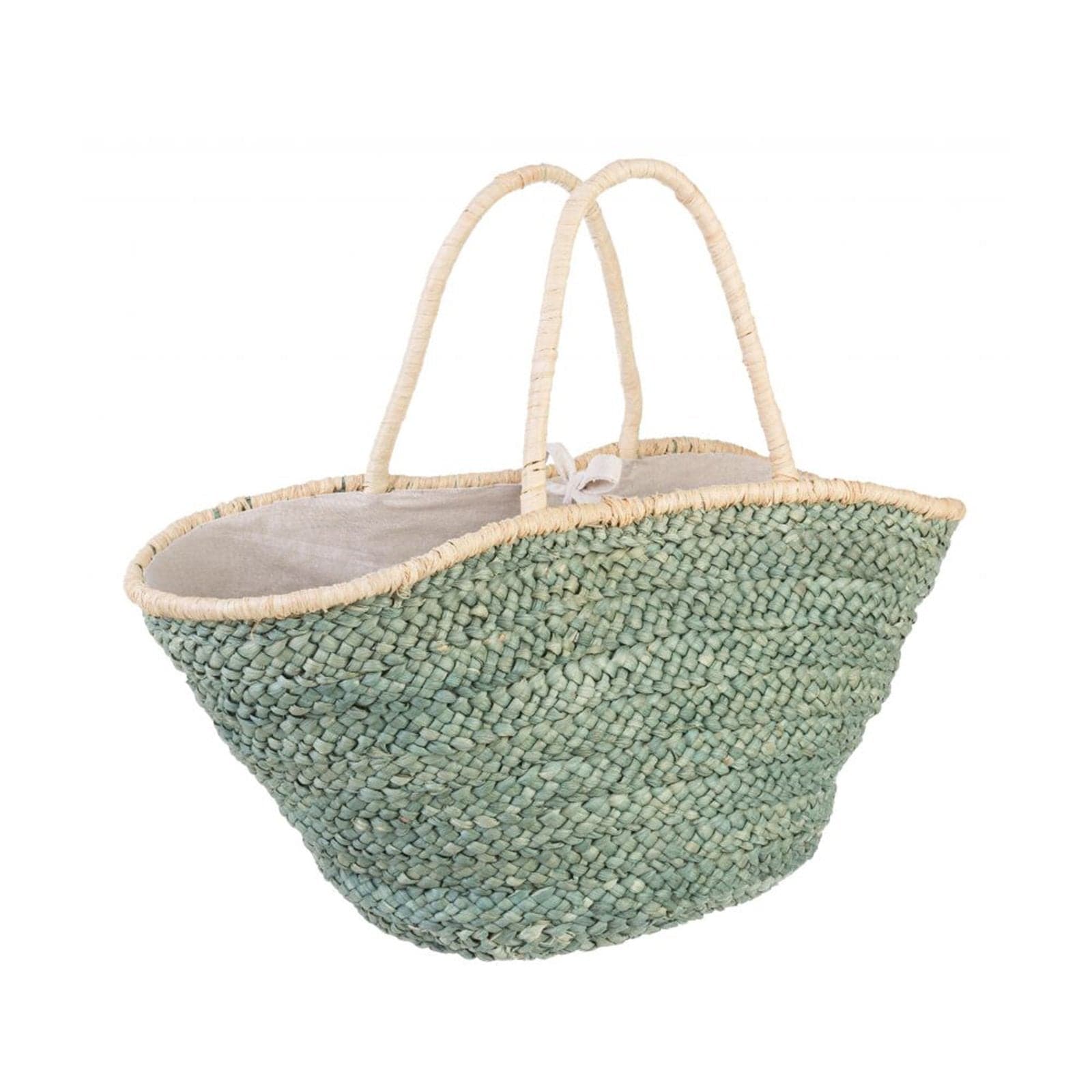 Borsa da mare "Milos" in materiale vegetale e corde spesse in cotone - 2