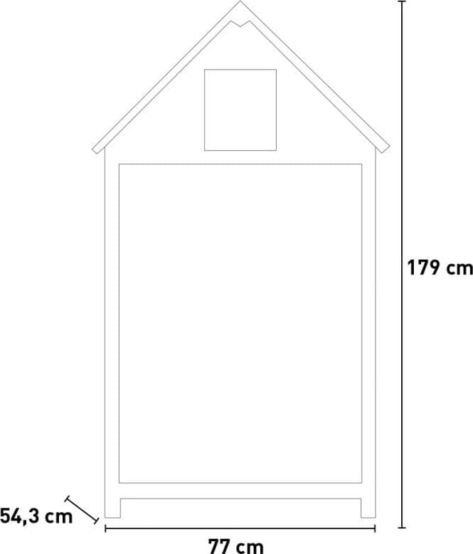 Capanno per attrezzi ed utensili da giardino con 3 scompartimenti in legno di Abete "Made in Italy" - 5