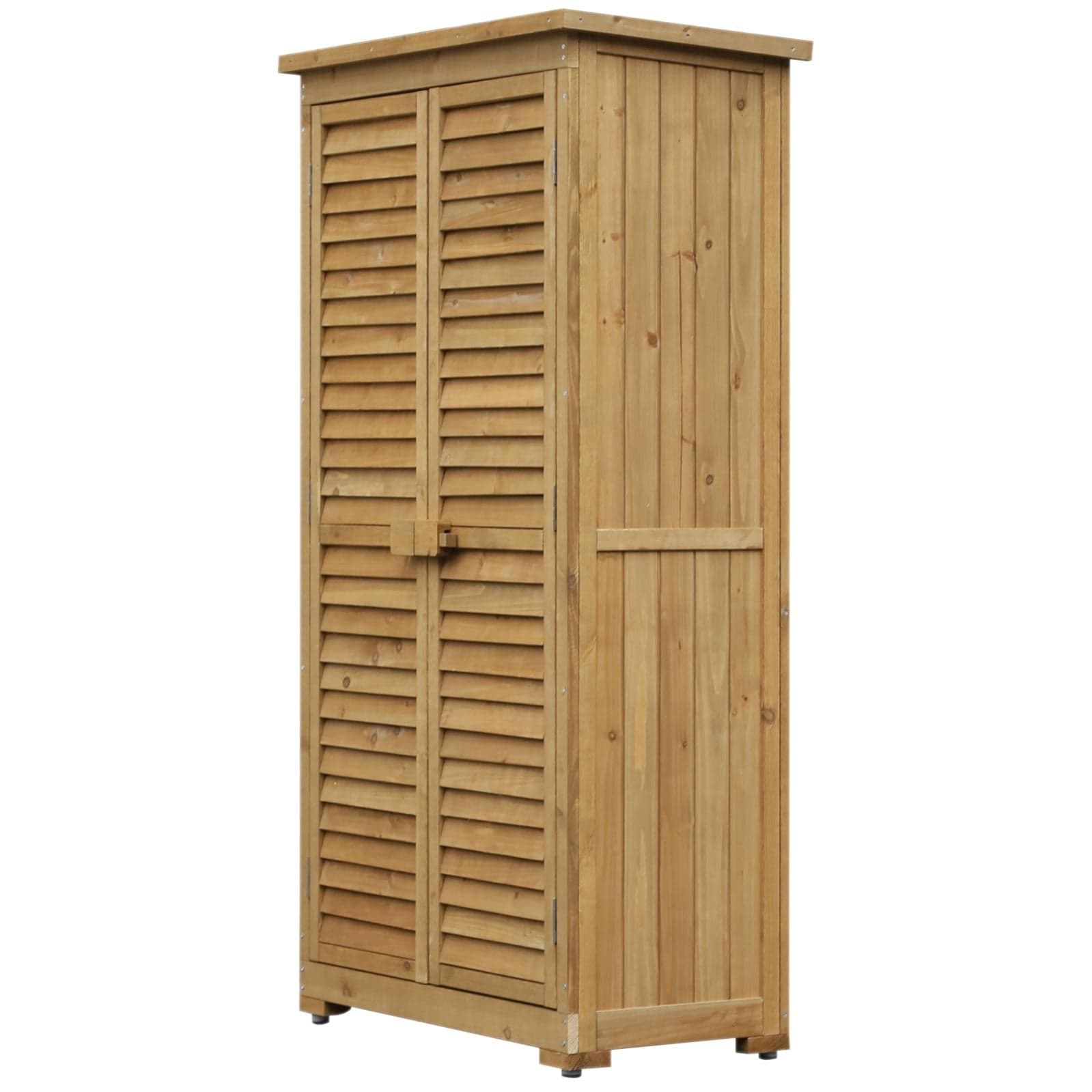 Capanno per attrezzi ed utensili da giardino con 4 scompartimenti in legno di Abete "Made in Italy" - 3