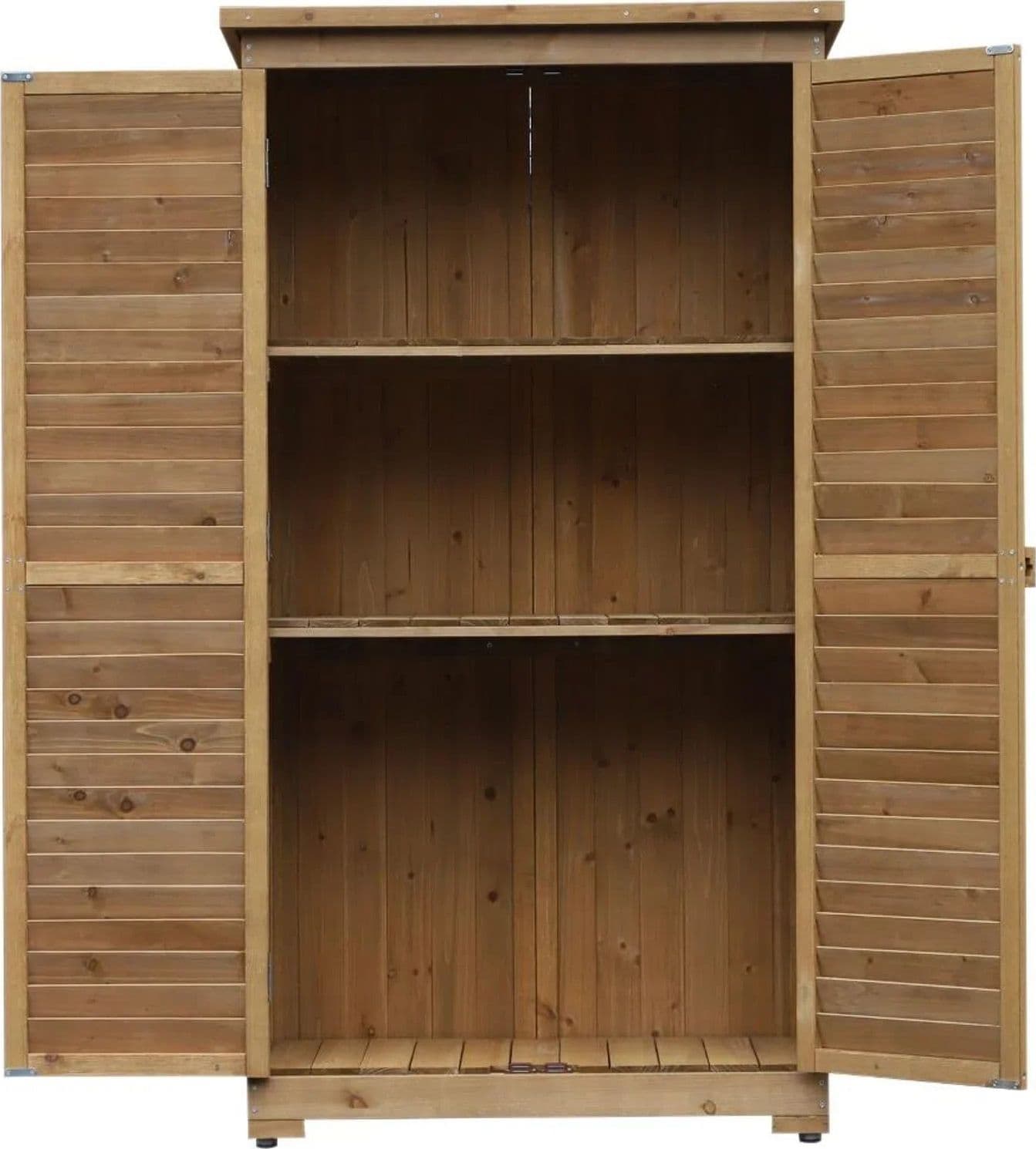 Capanno per attrezzi ed utensili da giardino con 4 scompartimenti in legno di Abete "Made in Italy" - 5