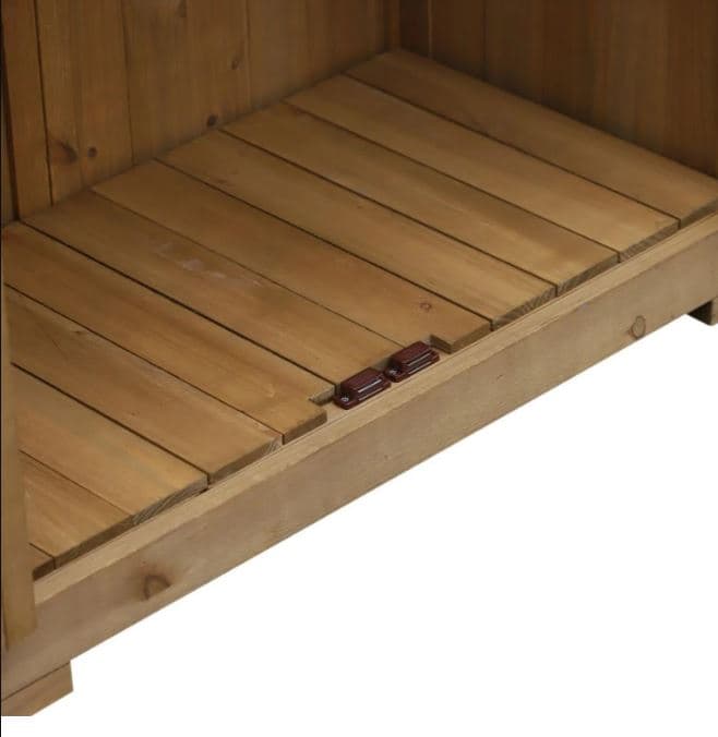Capanno per attrezzi ed utensili da giardino con 4 scompartimenti in legno di Abete "Made in Italy" - 6