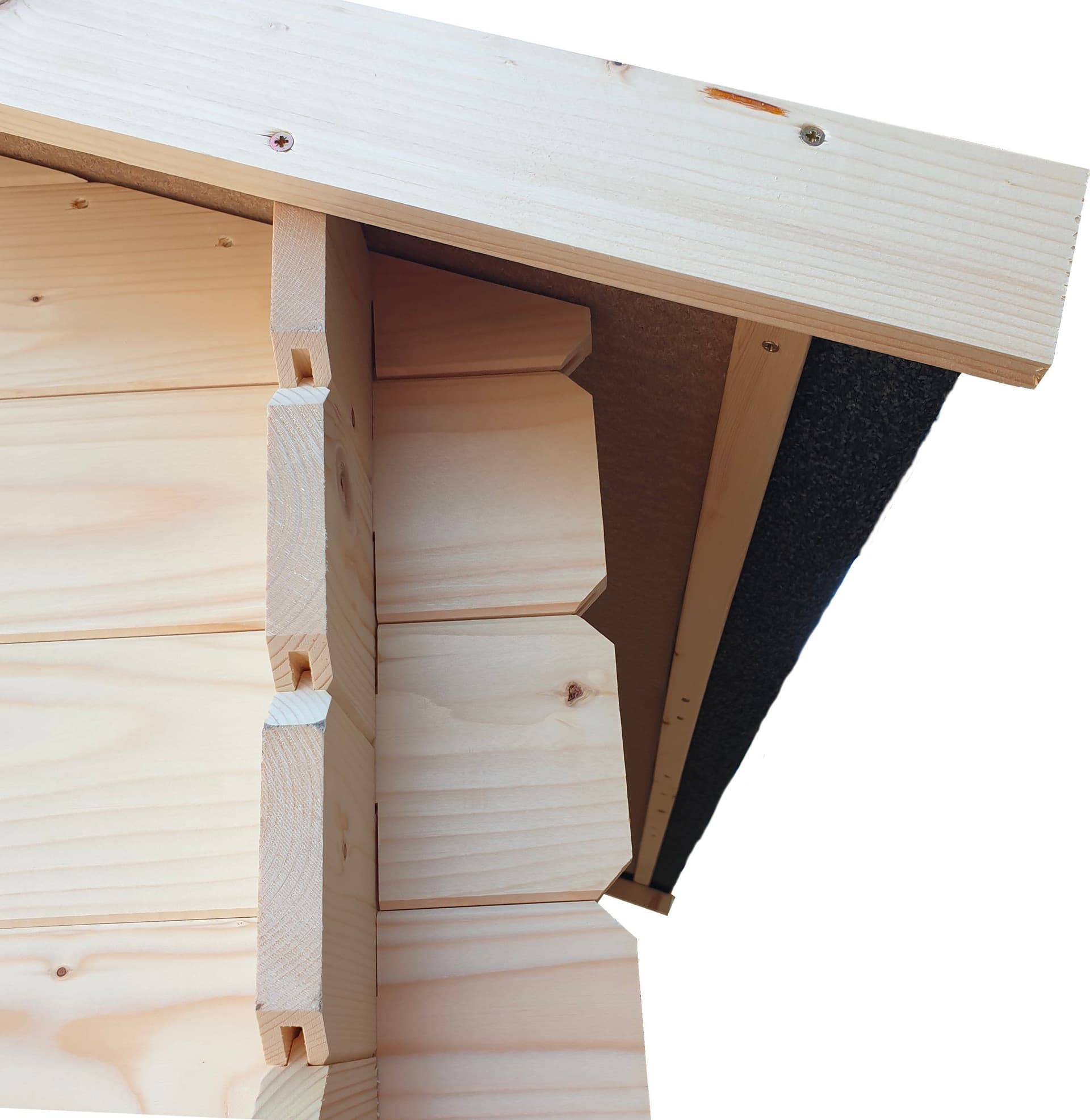 Casetta in legno addossata con porta finestrata deposito da giardino "Made in Italy" 207 x 102 x h 222 cm - 9
