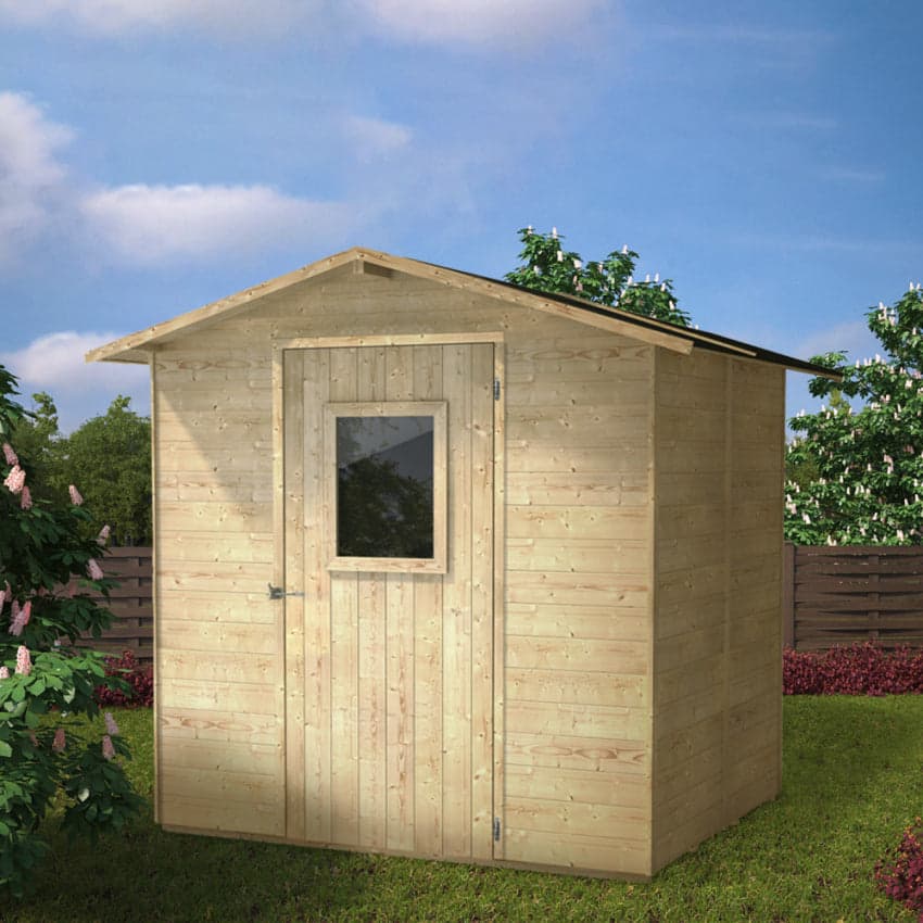 Casetta in legno con porta finestrata deposito da giardino "Made in Italy" 200 x 207 x h 214 cm - 2