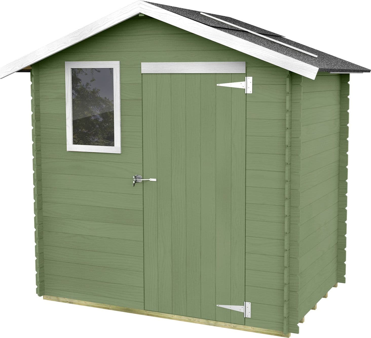 Casetta in legno con porta finestrata deposito da giardino "Made in Italy" 198 x 130 x h 205 cm - 2