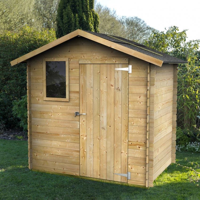 Casetta in legno con porta finestrata deposito da giardino "Made in Italy" 198 x 130 x h 205 cm - 3