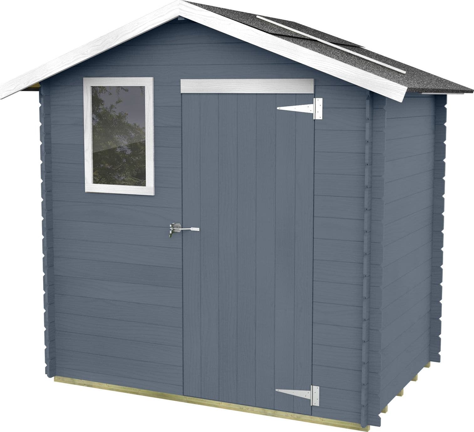 Casetta in legno con porta finestrata deposito da giardino "Made in Italy" 198 x 130 x h 205 cm - 4