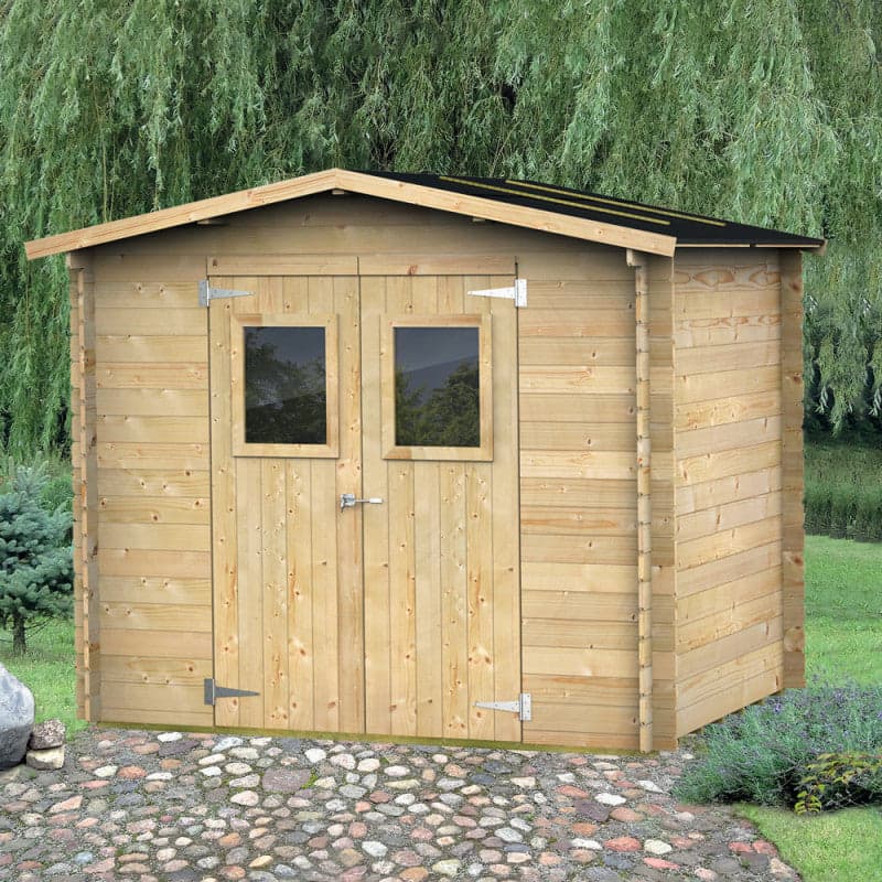 Casetta in legno con porta finestrata deposito da giardino "Made in Italy" - 2