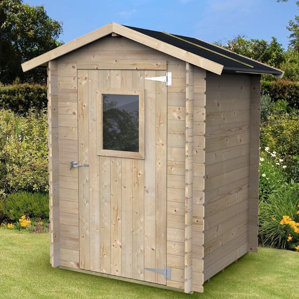 Casetta in legno con porta finestrata deposito da giardino "Made in Italy" - 16