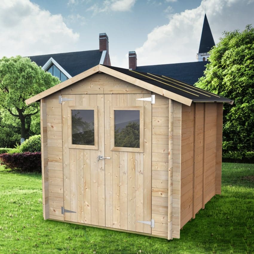 Casetta in legno con porta finestrata deposito da giardino "Made in Italy" - 9