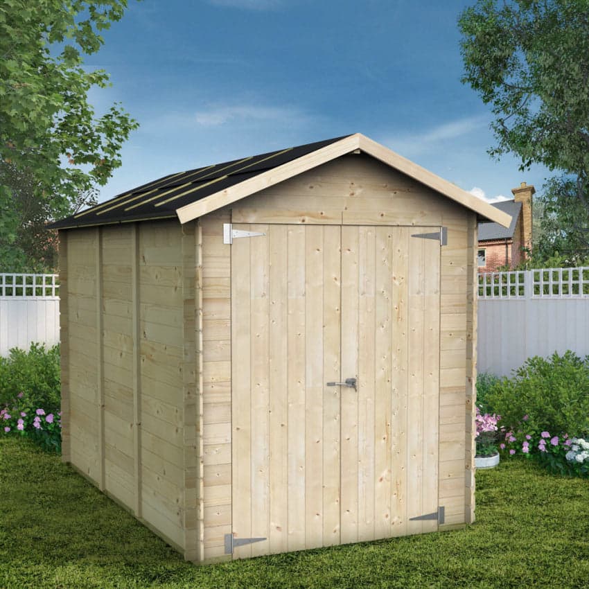 Casetta in legno deposito per stoccaggio 2 bancali di pellets "Made in Italy"  178 x 273 x h 226 cm - 2