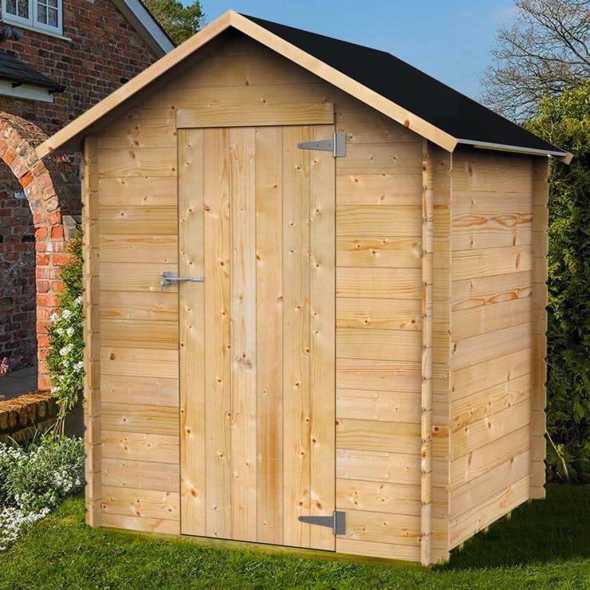 Casetta in legno con porta deposito da giardino per attrezzi "Made in Italy" 146 x 130 x h 185 cm - 2