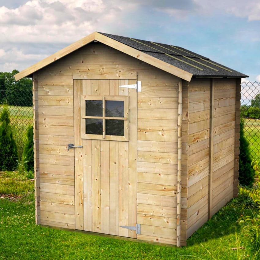 Casetta in legno con porta e finestra deposito da giardino per attrezzi "Made in Italy" 178 x 218 x h 203 cm - 2
