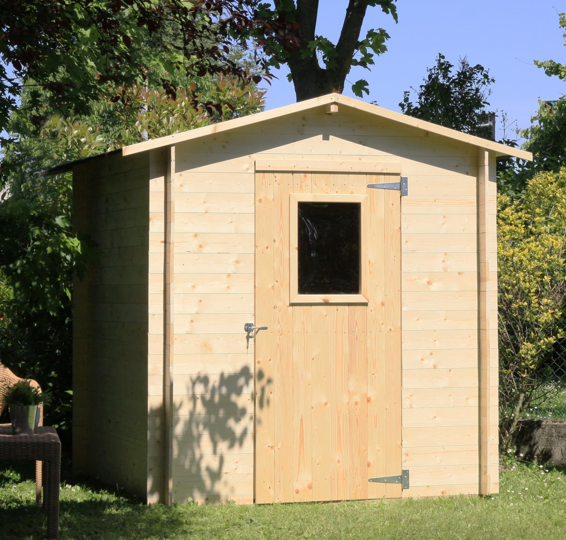 Casetta in legno con porta e finestra deposito da giardino per attrezzi "Made in Italy" 200 x 200 x h 217 cm - 2