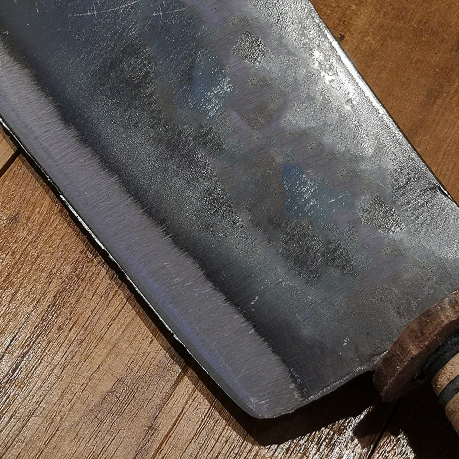 Manaresso con lama in acciaio forgiato e temprato, manico in cuoio - 2