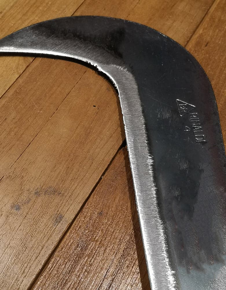 Roncola tipo Bergamo larga, con lama in acciaio forgiato, N4 da 33 cm - 3