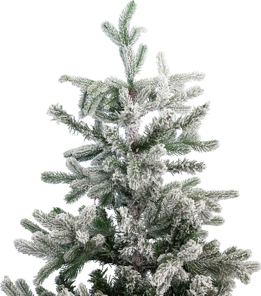 Albero di Natale Innevato "Bormio" in PE Effetto Real Touch + Flock di Altissima qualità - 3