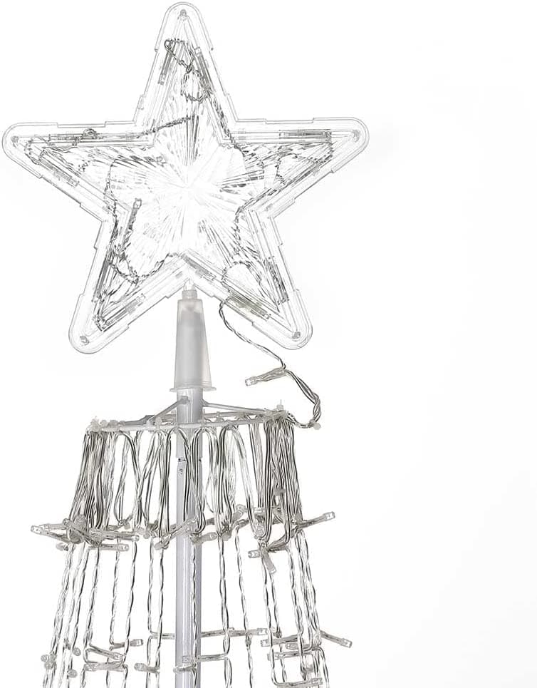 Albero di Natale a cono con led in movimento da esterno - 12